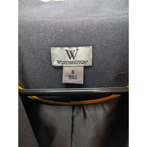 Worthington Blazer Women's Size 8 Black Business Single Button Jacket RN# 93677 - Picture 4 of 15